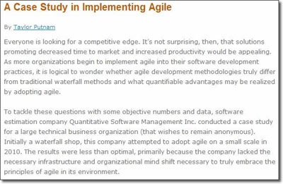 case study agile manufacturing