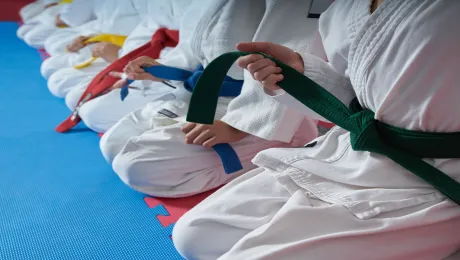 Different colors of Tae Kwon Do belts