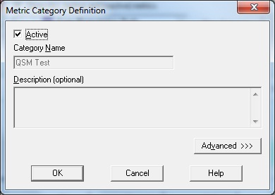 Metric Category Definition