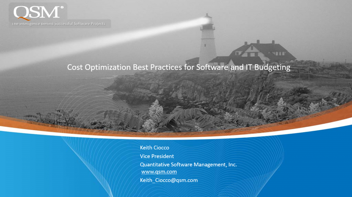 Cost Optimization for Software and IT Budgeting Webinar