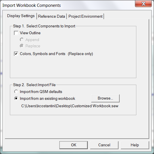 Import Workbook Components