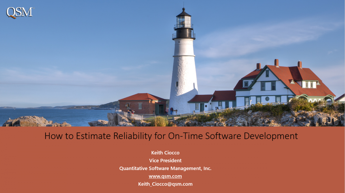 How to Estimate Reliability for On-Time Software Development Webinar
