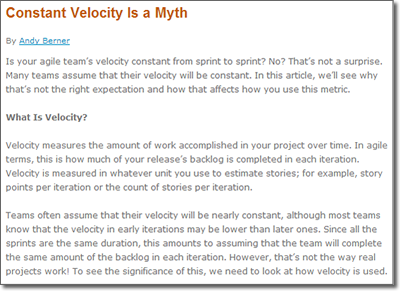 Constant Velocity Is a Myth
